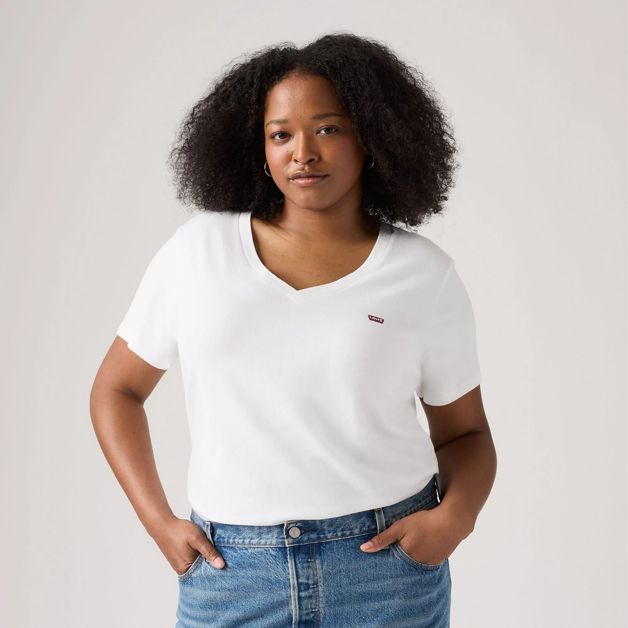 Levi's® Women's V-Neck T-Shirt (Plus Size) - Image 3